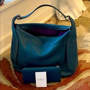 Furla Leather Bag and Matching Furla Wallet